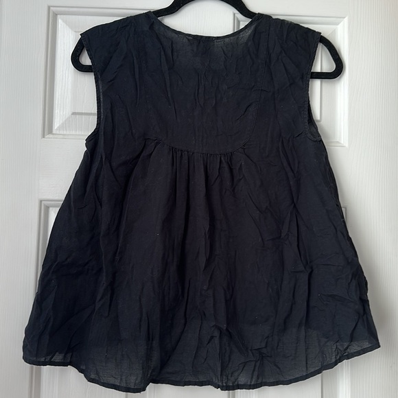 Anthropologie HD in Paris lattice top sleeveless black XSP 100% cotton - Picture 4 of 4